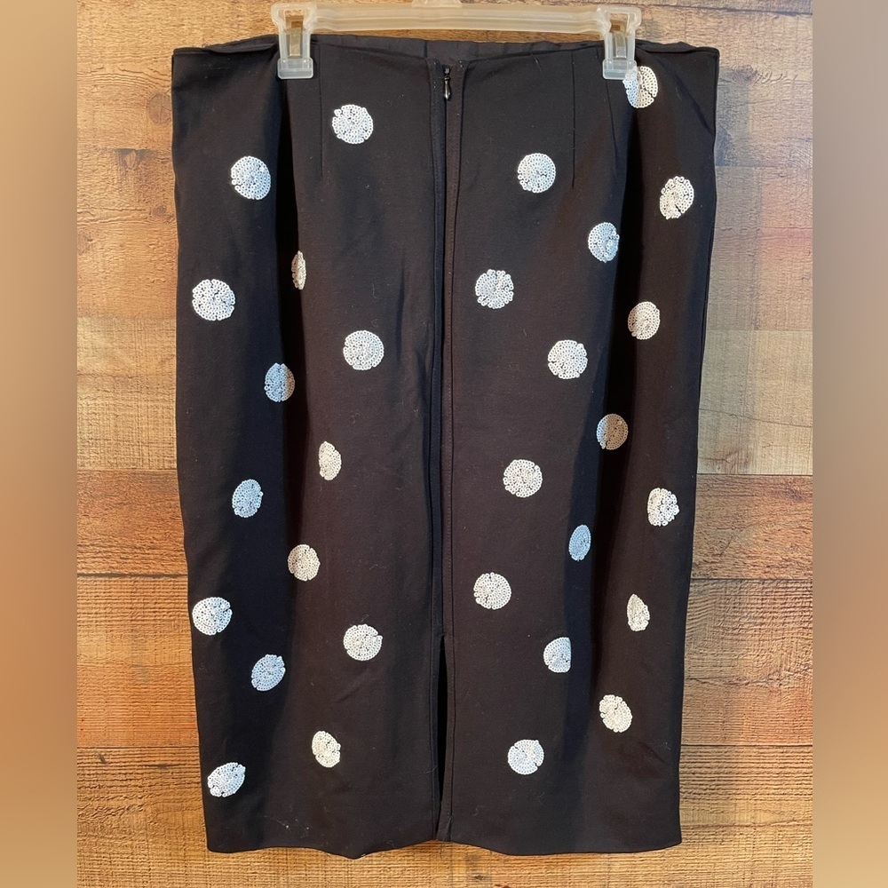 White House Black Market sequin polka dot skirt - Picture 3 of 7